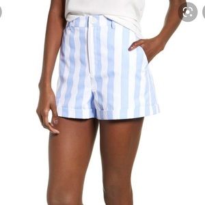 English factory high waisted stripe shorts